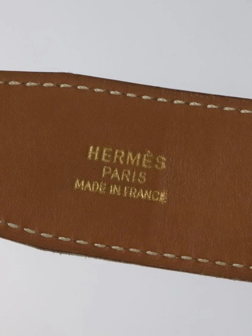 HERMES Twotone Constance H Belt Leather 31.1" Black Auth ki5531 - Picture 12 of 12